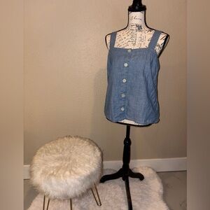 J. Crew Denim Blue Sleeveless Top